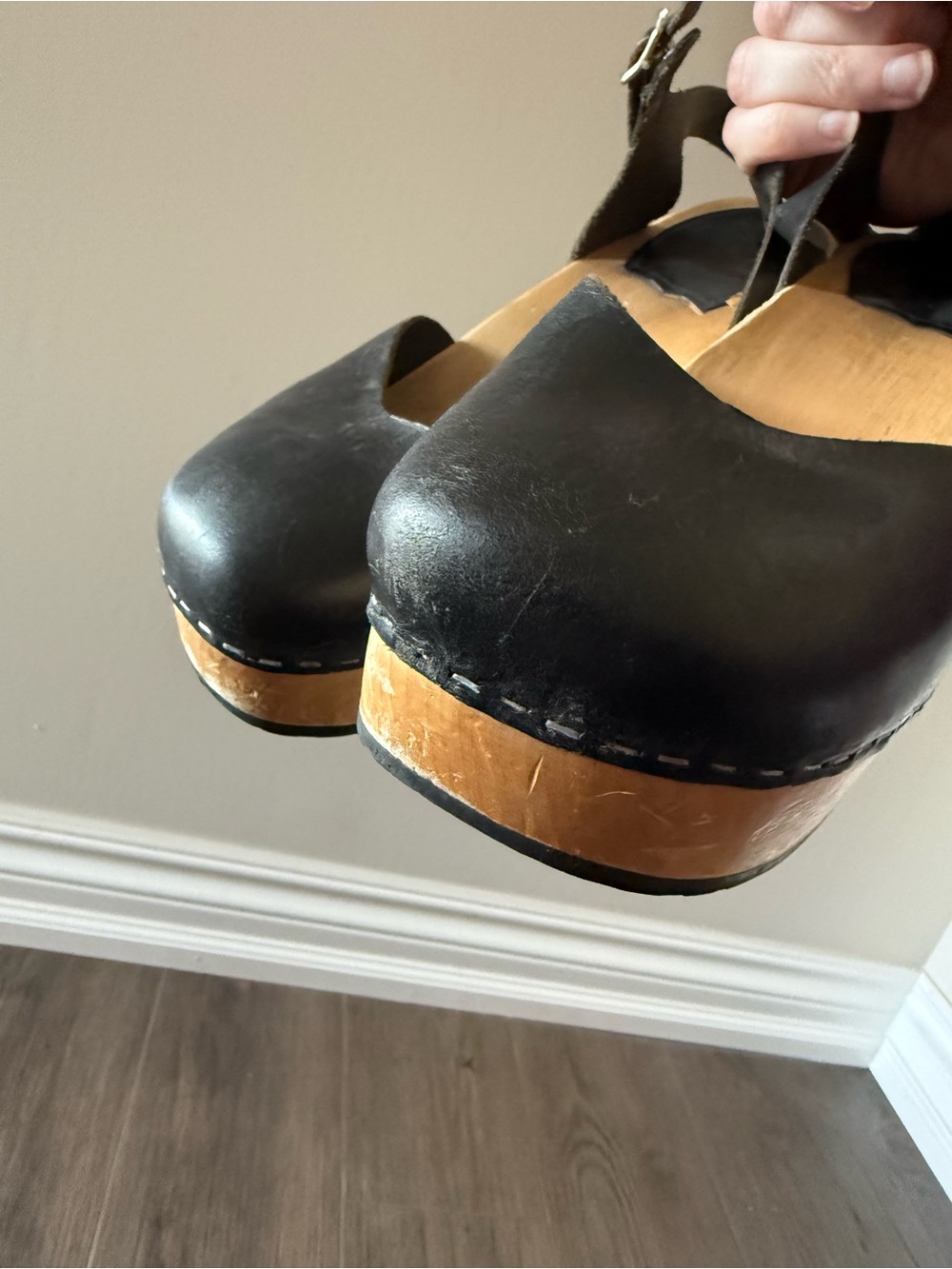 Swedish Hasbeens Leather Clogs Size 40 - Picture 5 of 7